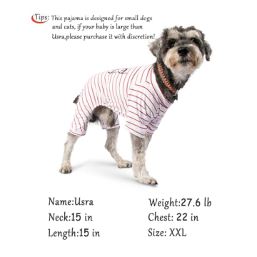Cute Cotton Dog Pajamas for Small Dogs and Cats