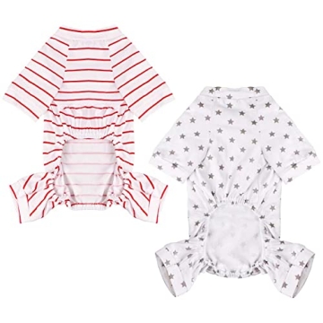 Cute Cotton Dog Pajamas for Small Dogs and Cats
