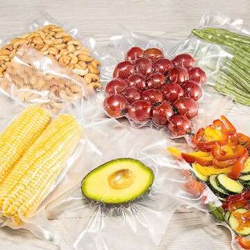 GERYON Vacuum Sealer Bags - 120 Count Pre-Cut Food Storage