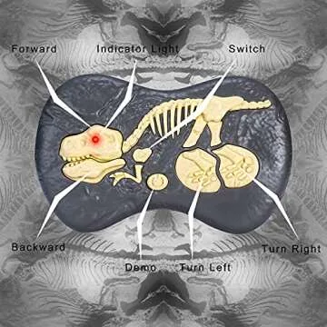 MAMABOO Remote Control Dinosaur Toys for Boys Kids Girls 3 4 5 6 7 8 Electronic RC Robot Toy 2.4Ghz Walking Roaring Velociraptor Realistic 18.1" Jurassic Dino Rechargeable Raptor Blue Birthday Gift