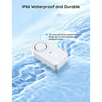Govee Water Leak Detectors 5 Pack, 100dB Adjustable Audio Alarm Sensor, Sensitive Leak and Drip Alert, for Kitchen Bathroom Basement (Battery Included)