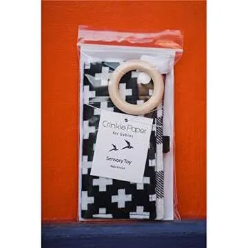 Eco-Friendly Crinkle Paper Baby Teether Toy | BPA Free