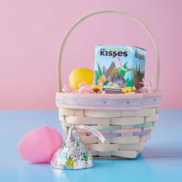 HERSHEY'S KISSES Solid Milk Chocolate, Easter Candy Gift Box, 1.45 oz