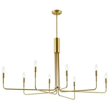 Light Society Bella 8-Light Modern Brushed Brass Chandelier