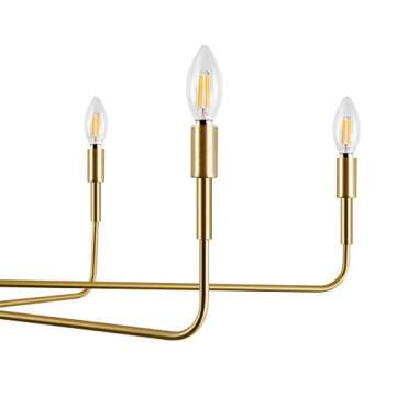 Light Society LS-C317-BB Bella 8-Light Chandelier, Brushed Brass