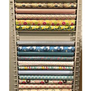 Z-Things Storage, Organizer, Dispensing Rack for Gift Wrapping Paper, Ribbons, Cellophane, Vinyl Rolls, Paper, Maps Etc. Holds 10 Rows. Adjustable Width. Easy Wall Mount. Hardware Included.