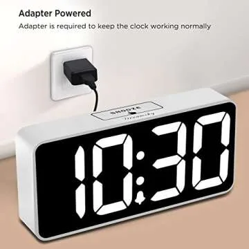 DreamSky Large Digital Alarm Clock Big Numbers for Seniors & Visually Impaired, 9 Inches Electric Cl...