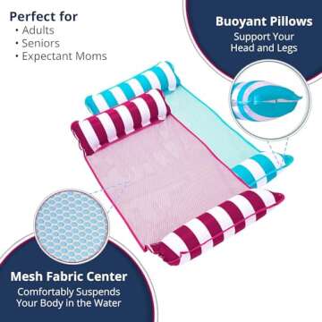 Aqua Monterey Hammock Pool Float Double Pack