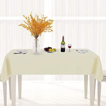 Sancua 100% Waterproof Rectangle PVC Tablecloth - 54 x 54 Inch, Oil Proof Vinyl Table Cover for Dini...