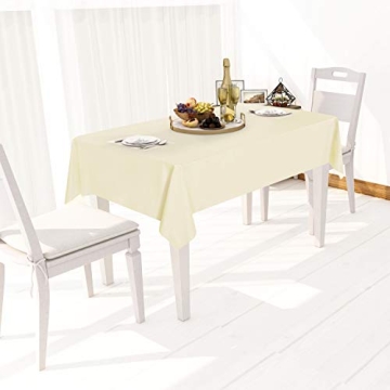 Sancua Waterproof Rectangle PVC Tablecloth for Dining and Events