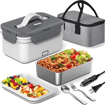 WisaKey Electric Lunch Box Food Heater – 1.8L Portable Warmer for Travel