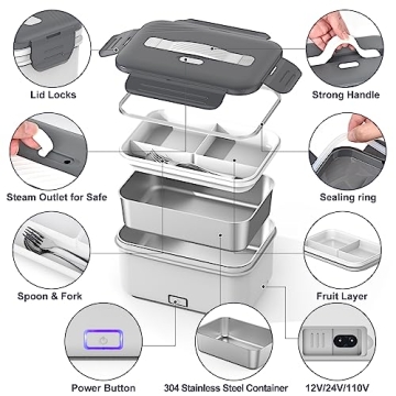 WisaKey Electric Lunch Box: Portable Food Warmer for All