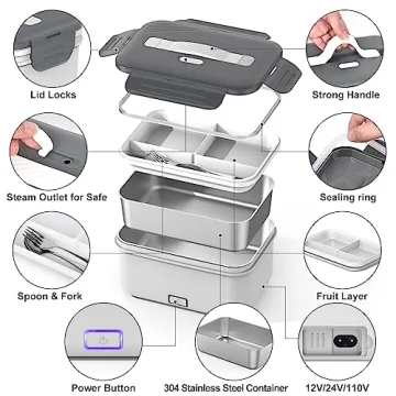 WisaKey Electric Lunch Box: Portable Food Warmer for All