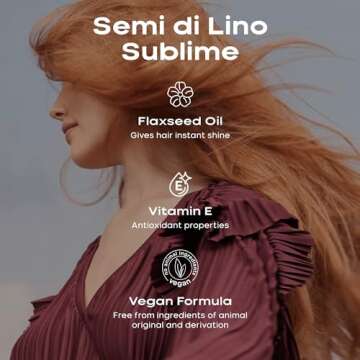Alfaparf Milano Semi di Lino Sublime Cristalli Liquidi Hair Oil Serum with Thermal Protection - Anti Frizz Hair Serum & Smoothing Heat Protectant Spray with Vitamin E for Frizzy Hair (0.51 oz / 15 ml)