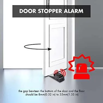 Door Stop Alarm 120dB Portable Security Solution 2 Pack