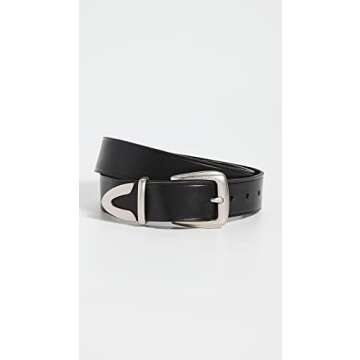 Madewell Western Chunky Buckle Belt For Women - Cow Leather Construction With Buckle Closure, Outdoo...