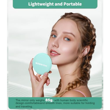 Wobsion LED Travel Makeup Mirror 10x Magnification Compact
