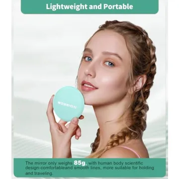 Wobsion LED Travel Makeup Mirror 10x Magnification Compact