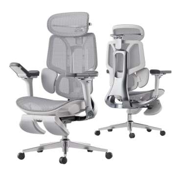 Hbada E3 Pro Ergonomic Office Chair, Big and Tall Office Chair - with 3-Zone Dynamic Lumbar Support,...