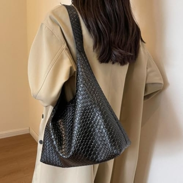 Stylish Ann Bully Woven Leather Shoulder Bag for Women