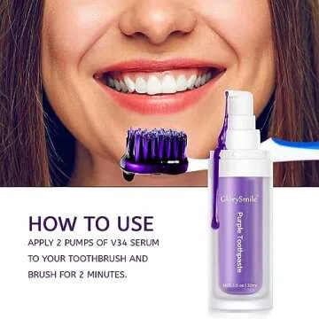Purple Toothpaste for teeth whitening, Best Purple Toothpaste for Sensitive Teeth, Purple Teeth Whitening, Tooth Stain Removal, Teeth Whitening Booster, Teeth Whitener