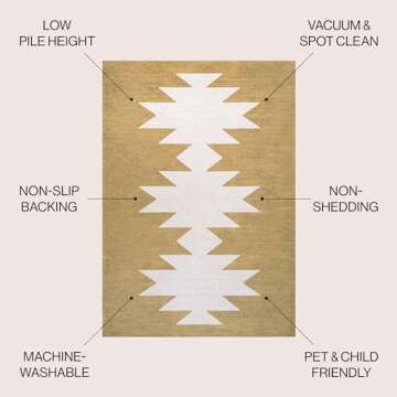 JONATHAN Y Chayton Minimalist Rug - Pet-Friendly 9x12 Area Rug for Modern Homes