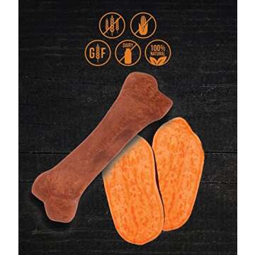 Wholesome Pride Natural & Healthy Sweet Potato Highly Digestible Dog Chews, Medium - 2 Pack