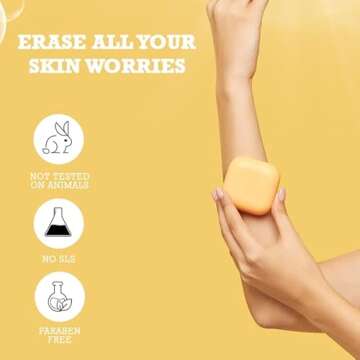 Koji White Kojic Acid & Vitamin C Brightening Soap, Hydrating Face & Body For Radiant Glow Skin, Nourishing, Moisturizing, Even Tone Cleansing Bar, Vegan, Paraben-Free, 2.82 oz (2 Bars)