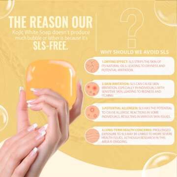 Koji White Kojic Acid & Vitamin C Brightening Soap, Hydrating Face & Body For Radiant Glow Skin, Nourishing, Moisturizing, Even Tone Cleansing Bar, Vegan, Paraben-Free, 2.82 oz (2 Bars)