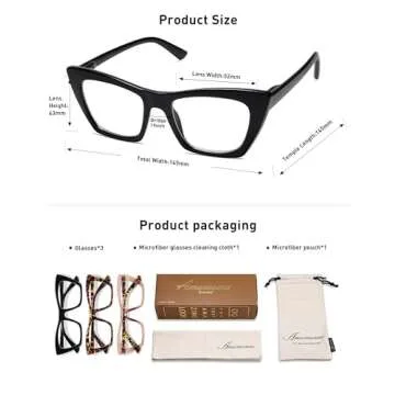 Trendy Cat Eye Blue Light Readers for Women - AMOMOMA