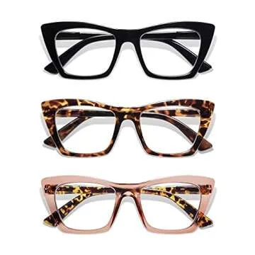 Trendy Cat Eye Blue Light Readers for Women - AMOMOMA
