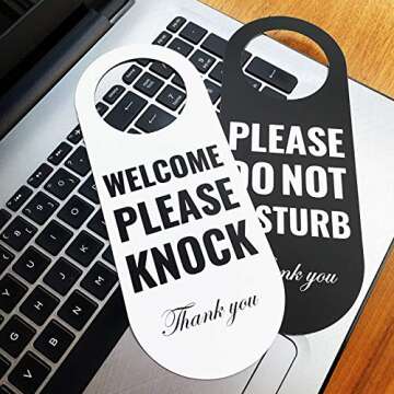 Do Not Disturb Door Hanger Sign for Office and Home Privacy