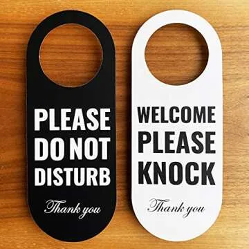 Do Not Disturb Door Hanger Sign for Office and Home Privacy