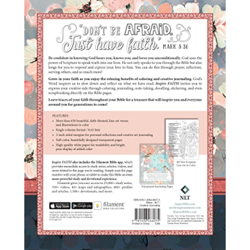 Inspire FAITH Bible NLT for Creative Journaling
