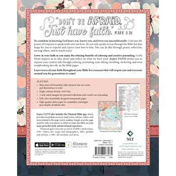 Inspire FAITH Bible NLT for Creative Journaling