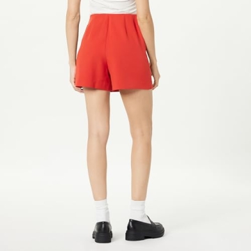 Kamila A-line Mini Skort in Lava Red for Women