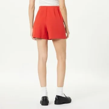 Kamila A-line Mini Skort in Lava Red for Women