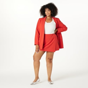 Kamila A-line Mini Skort in Lava Red for Women
