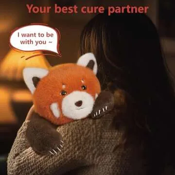 Niuniu Daddy 14" | 3.5 Pound Red Panda Weighted Stuffed Animal, Red Panda Pillowfort Plush Lap Anima...