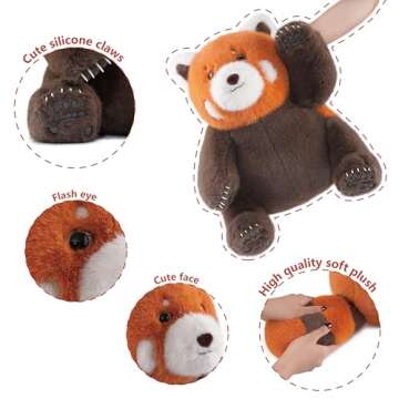Niuniu Daddy 14" | 3.5 Pound Red Panda Weighted Stuffed Animal, Red Panda Pillowfort Plush Lap Animal Toys for Kids Adults Baby, Large Red Panda Body Pillow for Gift Present Birthday Christmas Holiday