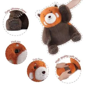 Niuniu Daddy 14" | 3.5 Pound Red Panda Weighted Stuffed Animal, Red Panda Pillowfort Plush Lap Animal Toys for Kids Adults Baby, Large Red Panda Body Pillow for Gift Present Birthday Christmas Holiday