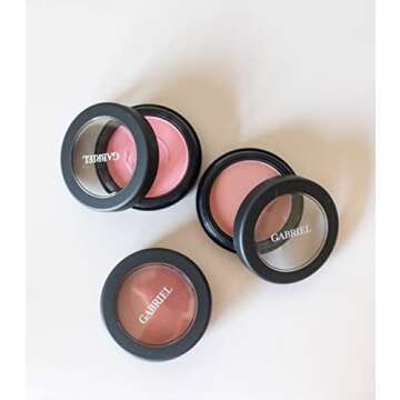 Gabriel Cosmetics Blush (Rose- Medium Muted Pink/Cool Matte), Natural, Paraben Free, Vegan, Gluten-free, Cruelty-free, Non GMO,enhanced with Sea Fennel, creamy and natural finish, 0.1 oz