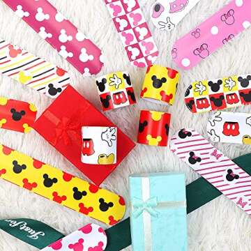 Aolime 48 PCS Mouse Slap Bracelets for Kids Birthday Parties