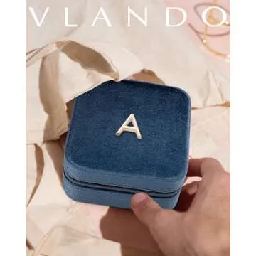 Vlando Personalized Travel Jewelry Case for Teachers