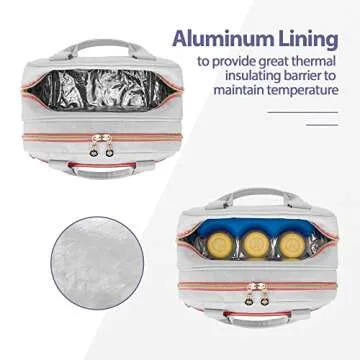 Damero Wearable Breast Pump Bag Compatible with Elvie Pumps and Pump Parts Bag with Mat & Mesh Bag Bundle