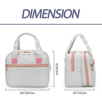 Damero Wearable Breast Pump Bag Compatible with Elvie Pumps and Pump Parts Bag with Mat & Mesh Bag Bundle