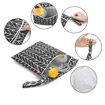 Damero Wearable Breast Pump Bag Compatible with Elvie Pumps and Pump Parts Bag with Mat & Mesh Bag Bundle