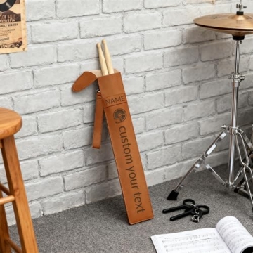 Custom Drum Stick Bag - Personalized Leather Holder for Drummers