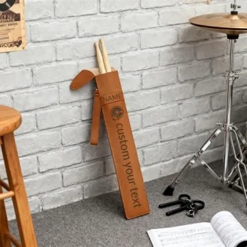 Custom Drum Stick Bag - Personalized Leather Holder for Drummers