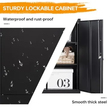 Durable STANI Metal Storage Cabinet with Adjustable Shelves